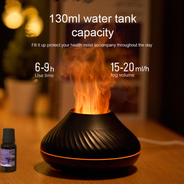 Newest RGB Flame Aroma Diffuser 130Ml 3d Colorful Flame Humidifier Fire Volcano Diffuser Flame 6 02e3a1d7 b67e 457d bb5b 692f3e86b511