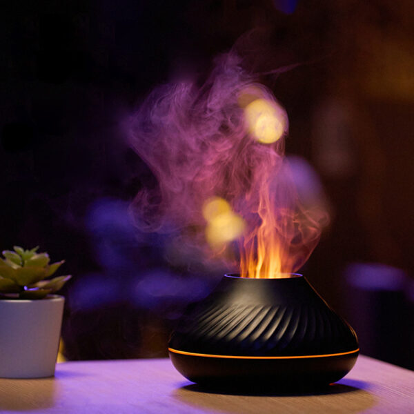 Newest RGB Flame Aroma Diffuser 130Ml 3d Colorful Flame Humidifier Fire Volcano Diffuser Flame 5 170ebfe6 3f0c 4967 8d6a f472409a2b70