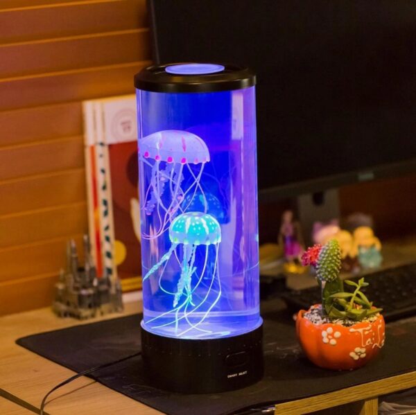 LED Jellyfish Aquarium Lamp Night Light USB Powered 28 754327312594