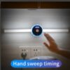 Smart Cabinet Light Clock Timing Sensor Light Removable LED Wardrobe Light Human Body Sensor Light - Image 3