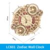 Robotime ROKR Zodiac Wall Clock 3D Wooden Puzzle Model Assembly Toys Gifts for Children Kids Teens LC601 Support Dropshipping - Image 3