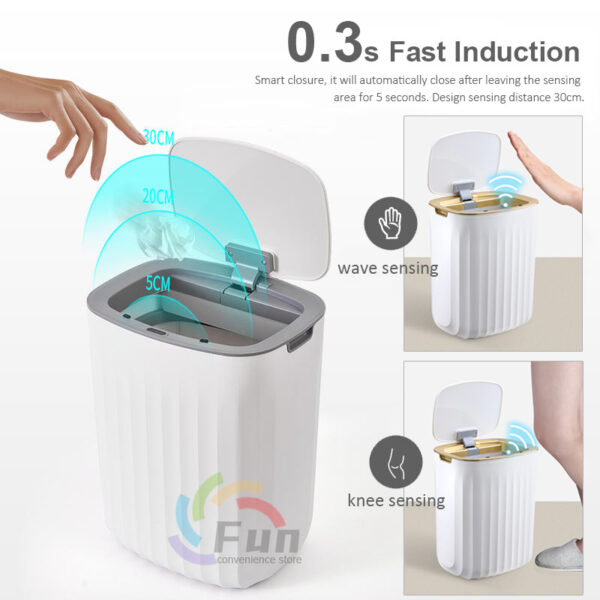 Smart Sensor Trash Bin with Lid for Bedroom, Kitchen, and Car 3 13189e40 49ed 4054 b66c 12fa944d7e6d