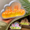 Tulip Night Lamp DIY Material Cloud Tulips Night Lamp Decorative Mirrors Photo Frame LED Table Lights Korean Creative Desk Bedroom Handmade Birthday Gifts - Image 6