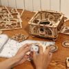 Robotime ROKR DIY Hand Crank Classic Gramophone Wooden Puzzle Model Building Kits Assembly Toy Gift For Children LKB01 - Image 7
