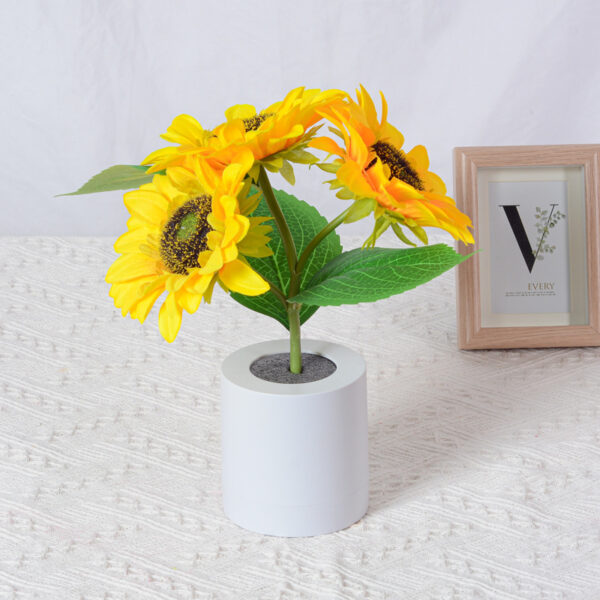 Rechargeable Sunflower Led Simulation Night Light Table Lamp Simulation Flowers Decorative Desk Lamp For Resturaunt Hotel Wedding Gift 2 89011d2c 0b26 4d84 b6a7 f32b736e4504