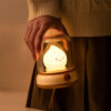 Retro Small Night Lamp Bedroom Mini Desktop LED Cute Night Lamp Creative USB Rechargeable Portable Cartoon Table Lamp For Coffee Bar Hotel Bedroom Home Decor - Image 9