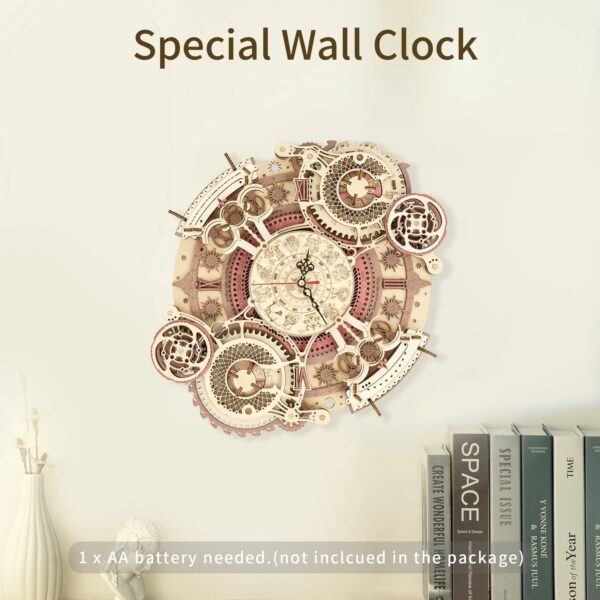 Robotime ROKR Zodiac Wall Clock 3D Wooden Puzzle 2 afddc17f a5ec 4b5a 97fa 501b1d02a547