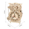 Robotime Rokr Creative DIY Toys 3D Owl Wooden Clock Building Block Kits For Children Christmas Gifts Home Decoration LK503 - Image 6