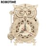 Robotime Rokr Creative DIY Toys 3D Owl Wooden Clock Building Block Kits For Children Christmas Gifts Home Decoration LK503 - Image 7