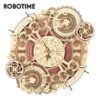 Robotime ROKR Zodiac Wall Clock 3D Wooden Puzzle Model Assembly Toys Gifts for Children Kids Teens LC601 Support Dropshipping - Image 5