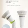 Electric Scrubber Cleaning Wall Long Handle Elbow Telescopic Multifunction Cleaning Brush - Image 4
