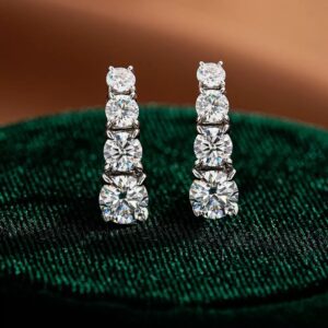 Zircon Ear Studs Cold Wind Temperament Unique Niche Design