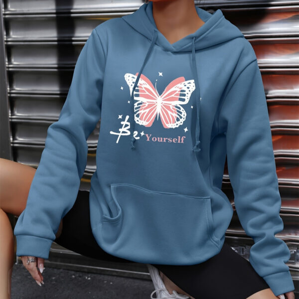 Butterfly Self-printed Drawstring Sweatshirt Female 4 00c08a3b ba17 4719 b53d f09e530eb481 fine