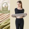 Cashmere Silk Warm Suit Women's Thickened Long Johns Slim Bottoming - Image 3