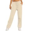 Women's Solid Color Casual Loose Fleece-lined Trousers - Image 2