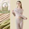 Cashmere Silk Warm Suit Women's Thickened Long Johns Slim Bottoming - Image 5