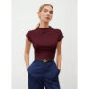 Women's Slim Fit Fashionable All-match Pure Color Tight Half Sleeve - Image 3