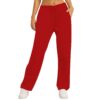Women's Solid Color Casual Loose Fleece-lined Trousers - Image 9