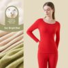 Cashmere Silk Warm Suit Women's Thickened Long Johns Slim Bottoming - Image 8