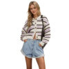 New Style Clothing Knitted Color Matching Women's Button Commuter Coat - Image 2