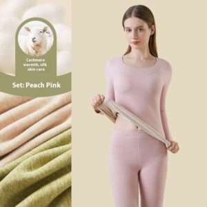 Cashmere Silk Warm Suit Women's Thickened Long Johns Slim Bottoming