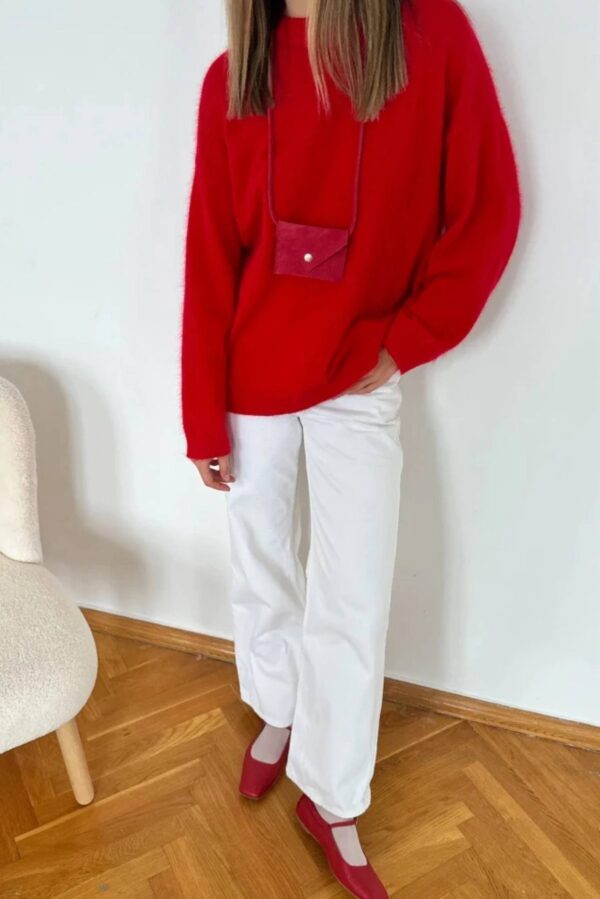 Short-length Gray Pullover Women's Alpaca Round Neck Sweater 30 3d3af14d 355a 442f a97b 93f8abd2e3e9