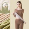 Cashmere Silk Warm Suit Women's Thickened Long Johns Slim Bottoming - Image 4