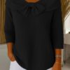 Knitted Bow Solid Color Sweater Autumn And Winter - Image 8