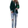 Velvet Lapel Casual Suit Business Fashion Slim Single-breasted Jacket Outwear Clothing For Women - Image 10