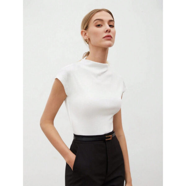 Women's Slim Fit Fashionable All-match Pure Color Tight Half Sleeve 5 8d060680 89d4 46e8 9ee4 f073ce87bec9