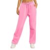 Women's Solid Color Casual Loose Fleece-lined Trousers - Image 10