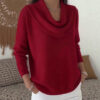 Autumn And Winter New Solid Color Long-sleeved Sweater - Image 5