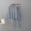 Off-shoulder Woolen Pants Top Loose Knitting Suit - Image 7