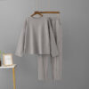 Off-shoulder Woolen Pants Top Loose Knitting Suit - Image 5
