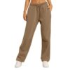 Women's Solid Color Casual Loose Fleece-lined Trousers - Image 5