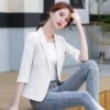 Casual Cotton And Linen Small Tailored Suit Top - Image 3
