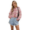 New Style Clothing Knitted Color Matching Women's Button Commuter Coat - Image 5
