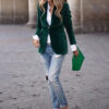 Velvet Lapel Casual Suit Business Fashion Slim Single-breasted Jacket Outwear Clothing For Women - Image 2