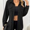 Corduroy Lapel Shirt Vintage Cardigan Pocket Shirt Coat Women - Image 6