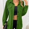 Corduroy Lapel Shirt Vintage Cardigan Pocket Shirt Coat Women - Image 9